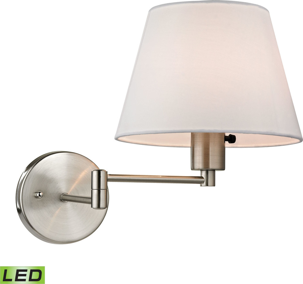 Avenal 1Light LED Swingarm Sconce, Brushed Nickel Contemporary