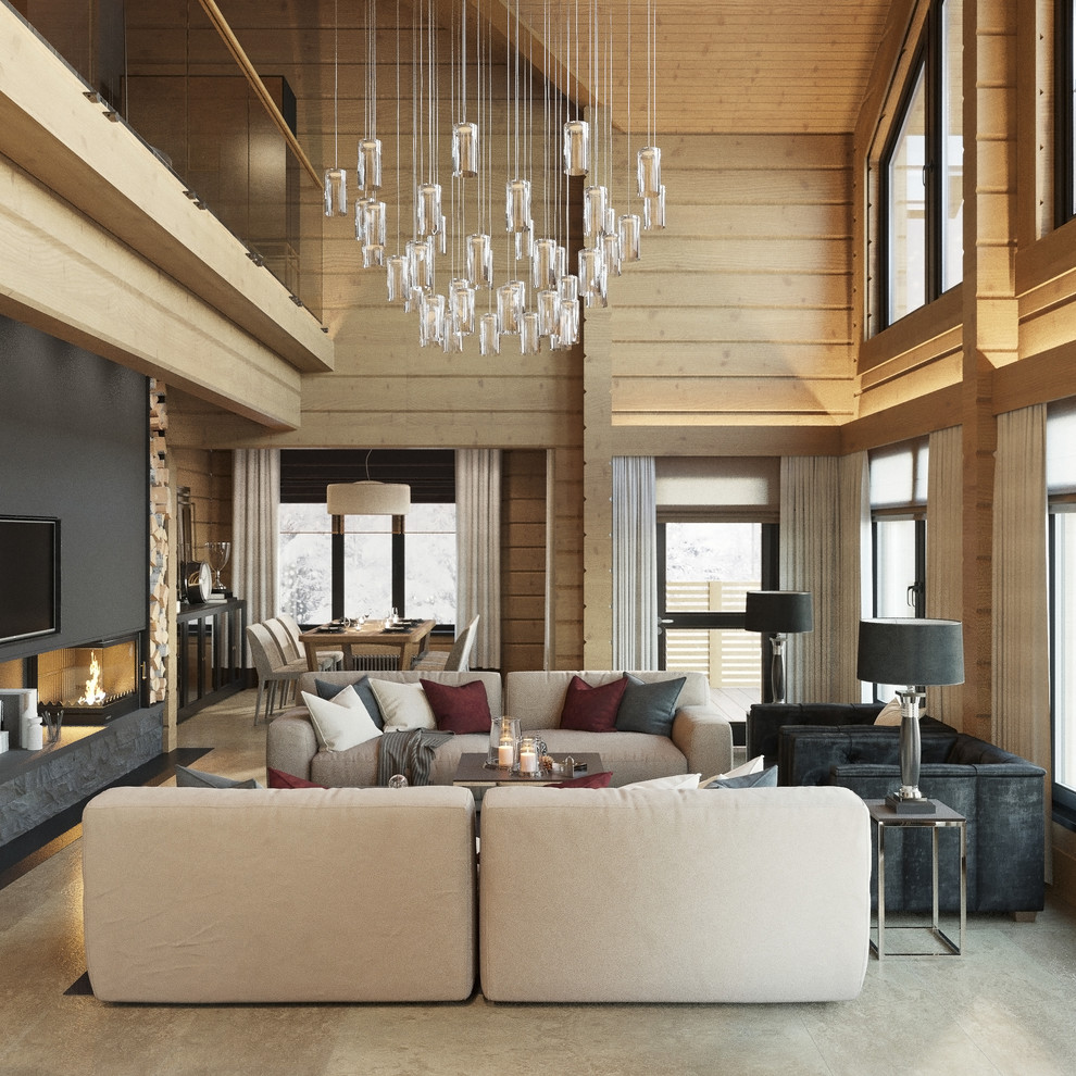 Дом элементами современного шале