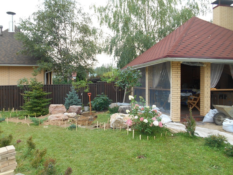 Мини-фонтан на даче