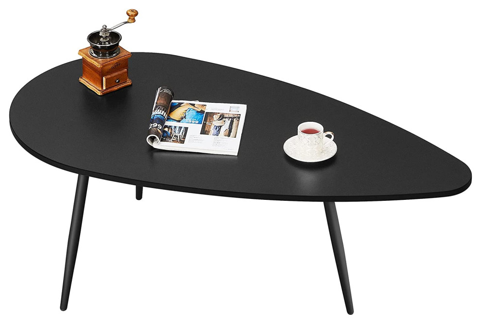 Black Small Coffee Table Modern Oval Coffee Tables Retro Farmhouse