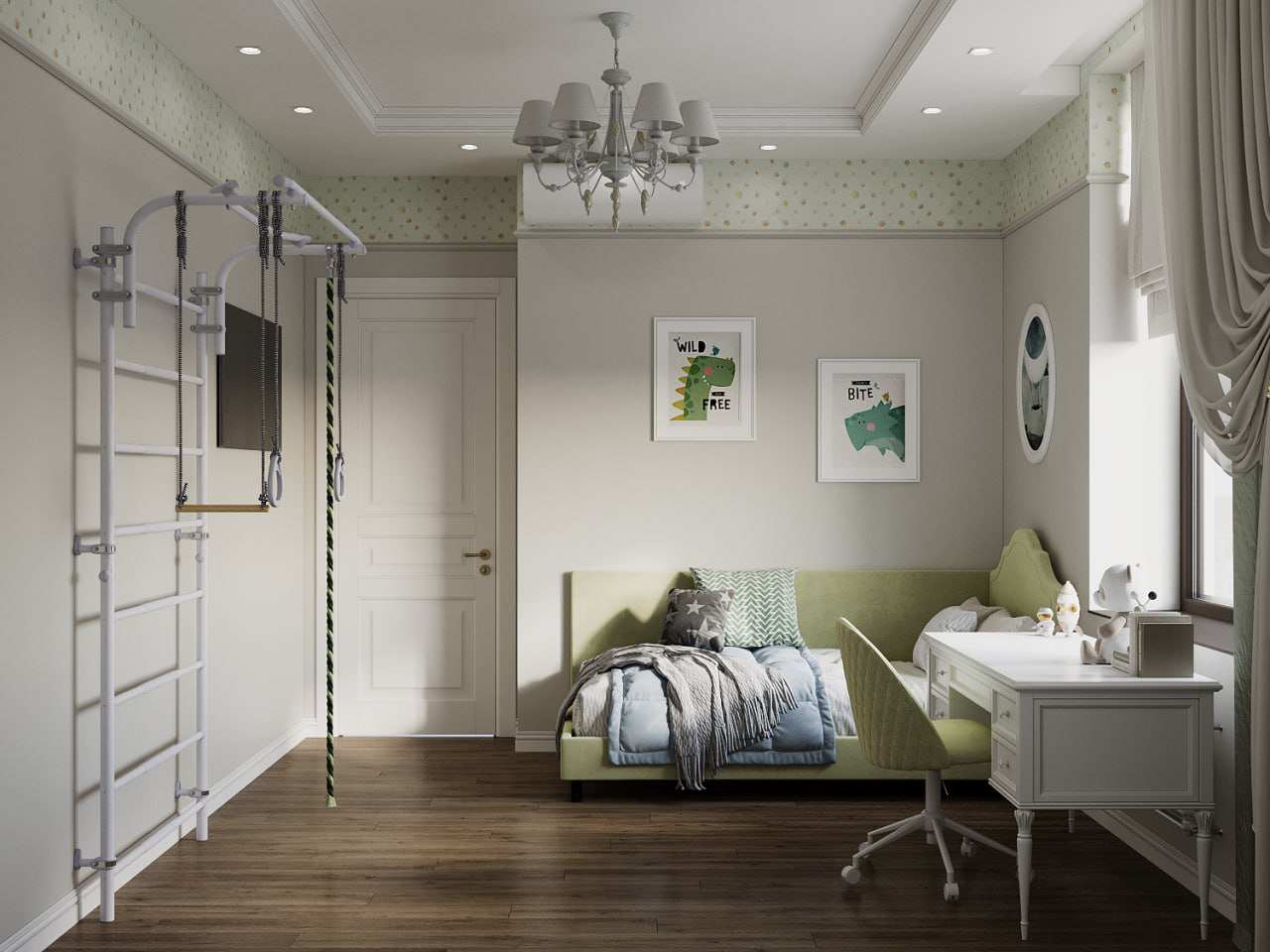 Дизайн-проект квартиры в "Сталинке" в классическом стиле