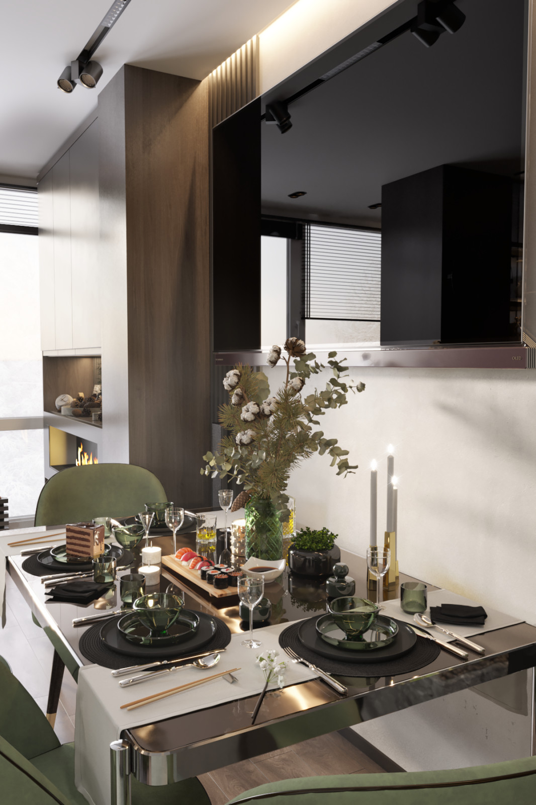 Modern khaki apt. by ACG Group