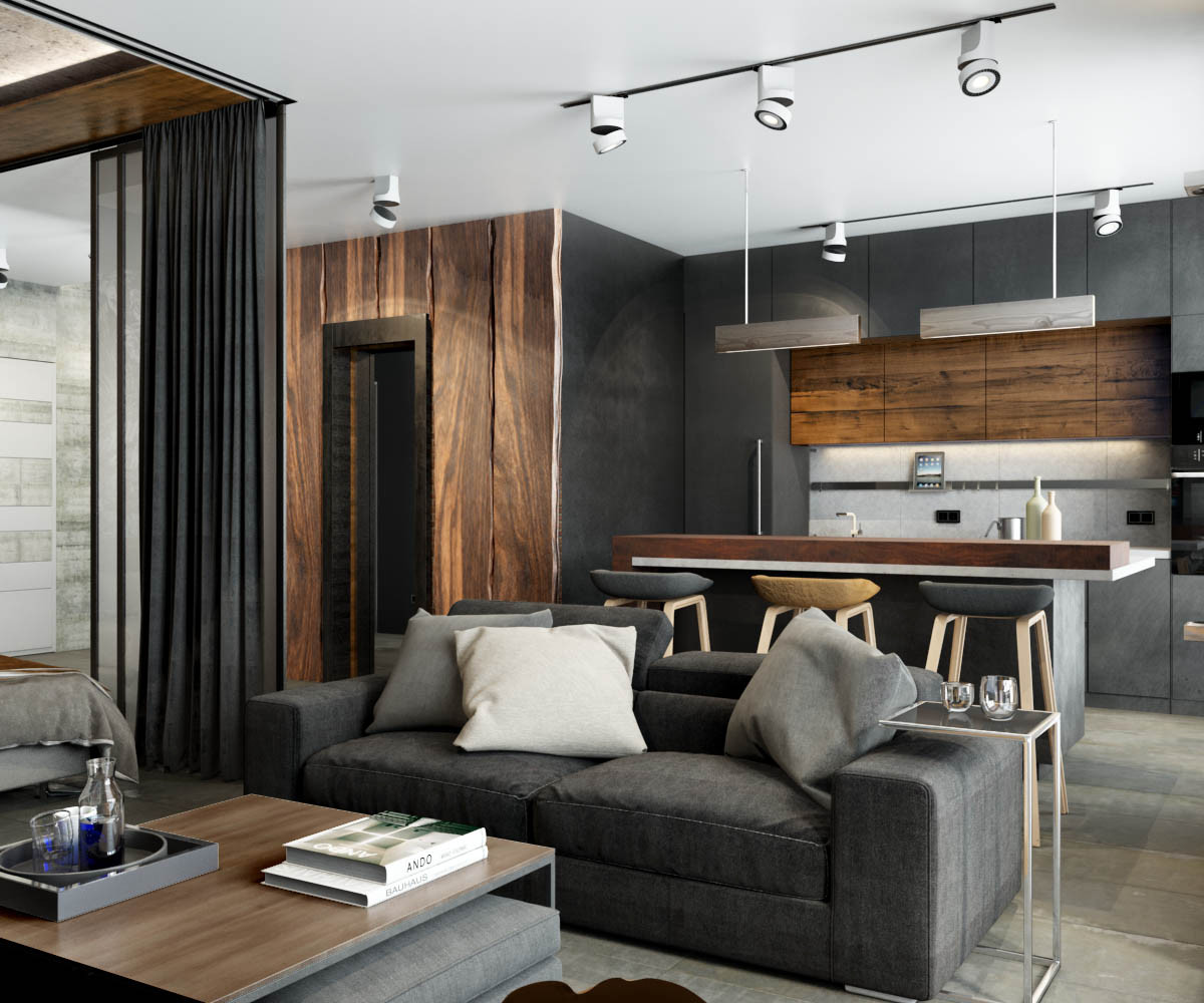 Лофт с элементами индустриального стиля