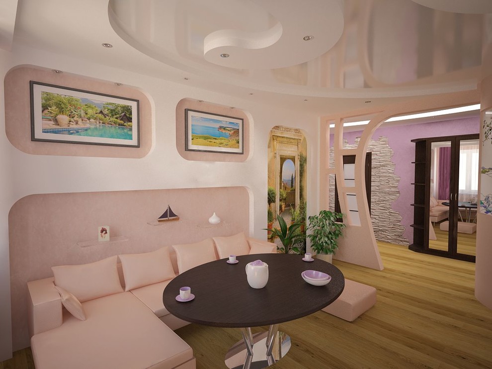 дизайн гостиной-студии