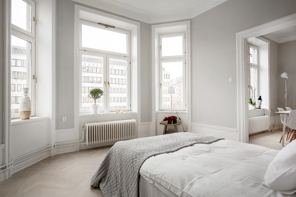 Design ideas for a scandinavian bedroom in Stockholm.