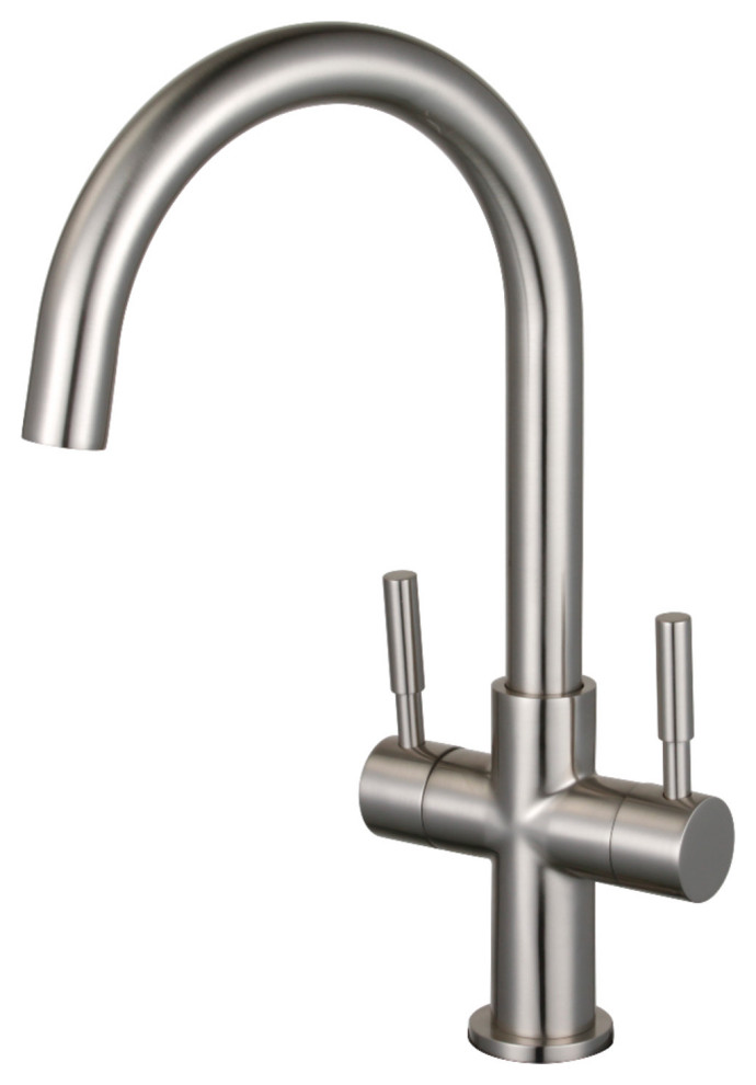 Fauceture Concord TwoHandle Vessel Faucet, 77/16" Spout Reach Contemporary Bathroom Sink