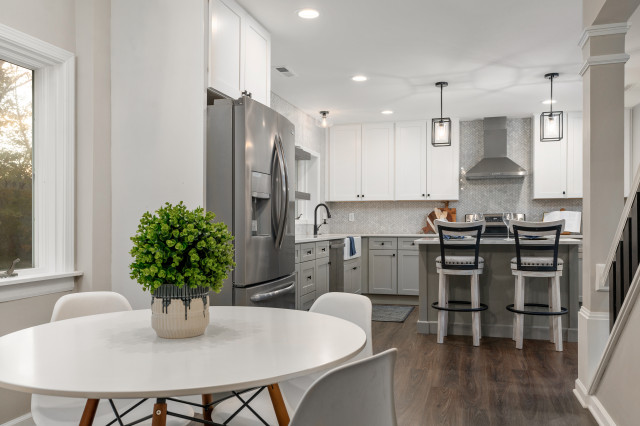 Warm Modernized Cape Cod kitchen