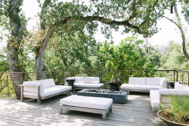 Portola valley contemporaneo-terrazza