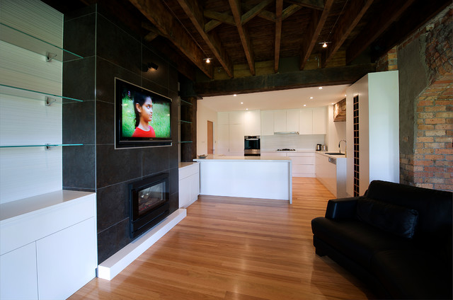 Bond Store Apartment industriell-vardagsrum