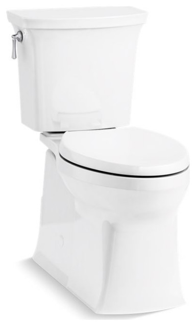 Kohler Corbelle 2-Piece Elongated 1.28Gpf Chair Height Toilet, White