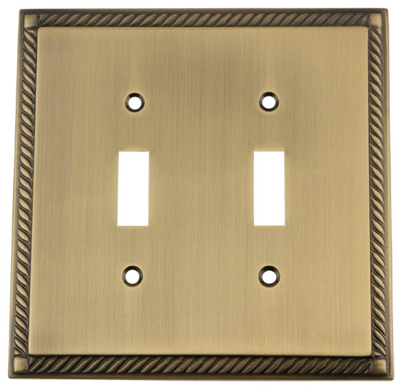 NW Rope Switch Plate With Double Toggle Traditional Switch Plates