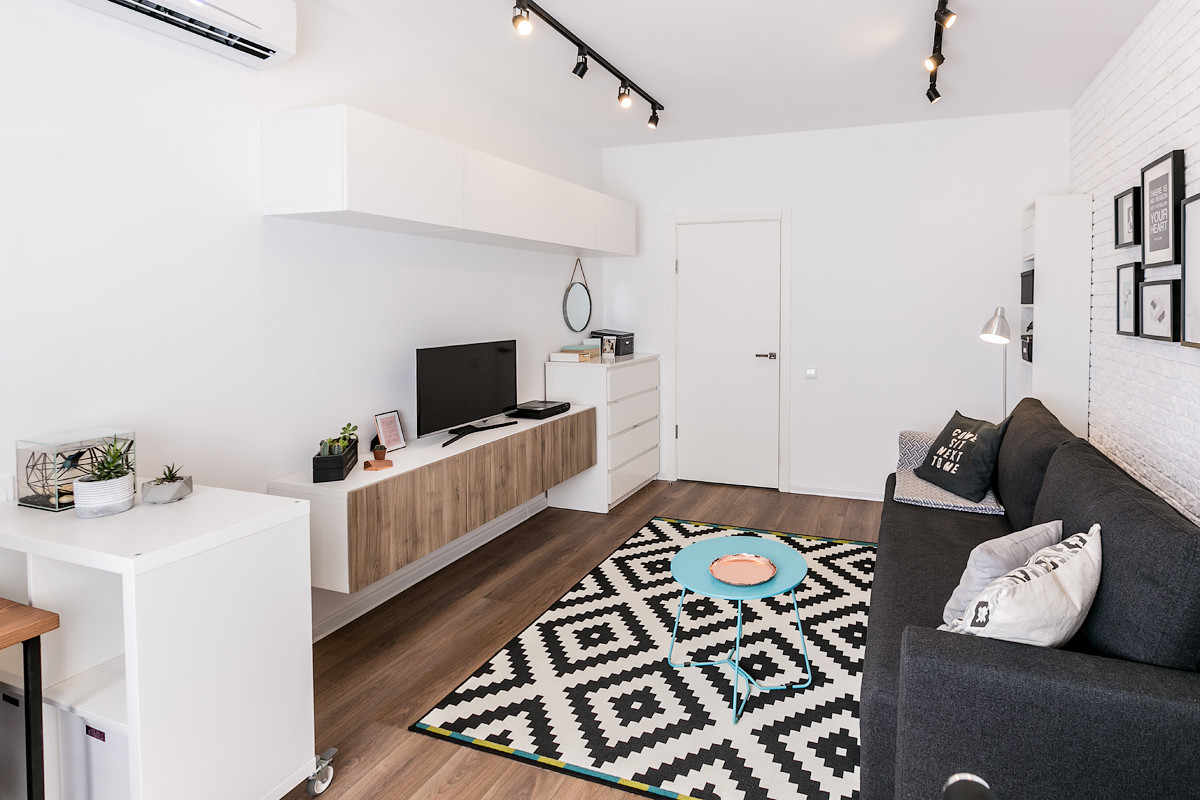 Квартира для молодой творческой пары с котом