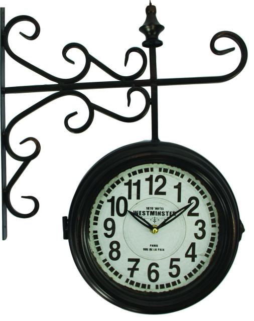 Wall Mounted Clock Mediterranean Outdoor Clocks by HedgeApple Houzz