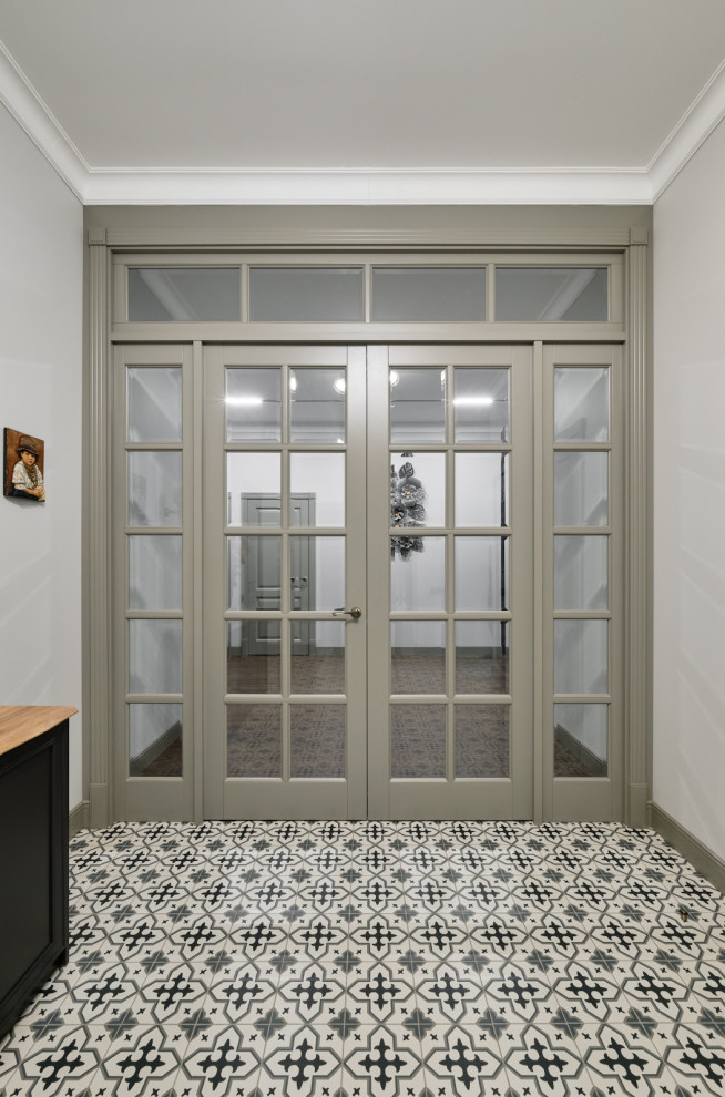 Кантри Ral 7030 в интерьере дома