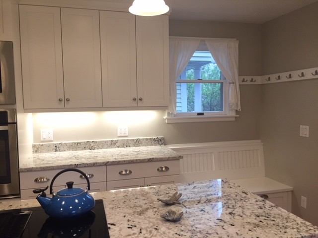 Inspiration for a transitional kitchen remodel in New York