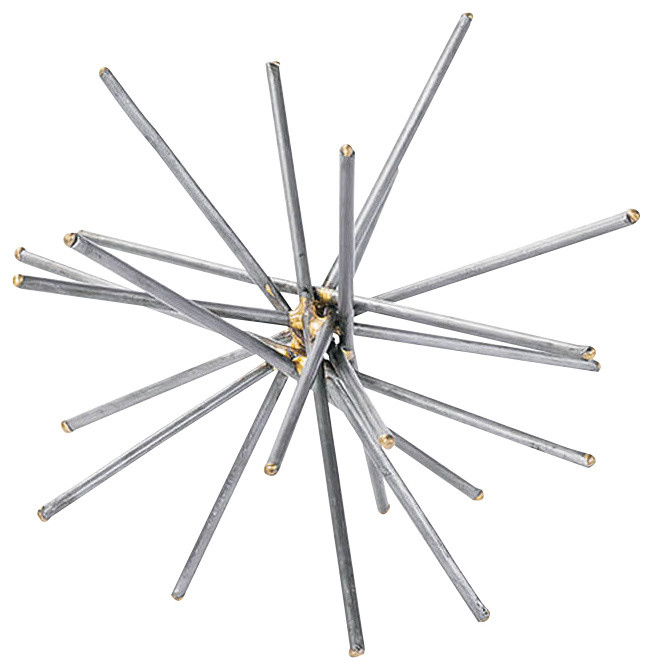 Brazed Spike Ball, Silver Midcentury Decorative Objects And