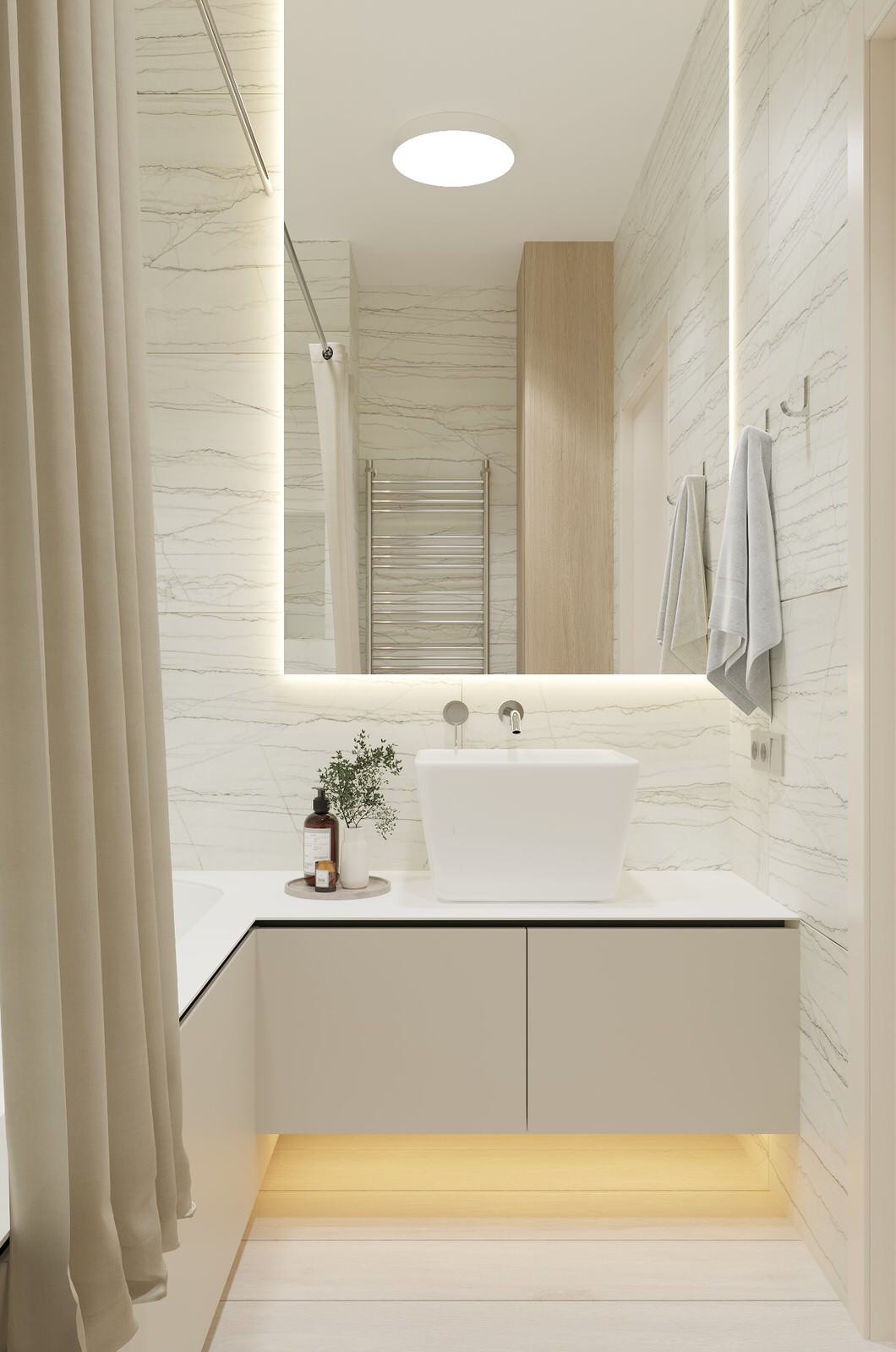 Проект квартиры, площадью 88 кв. м в п. Ганино