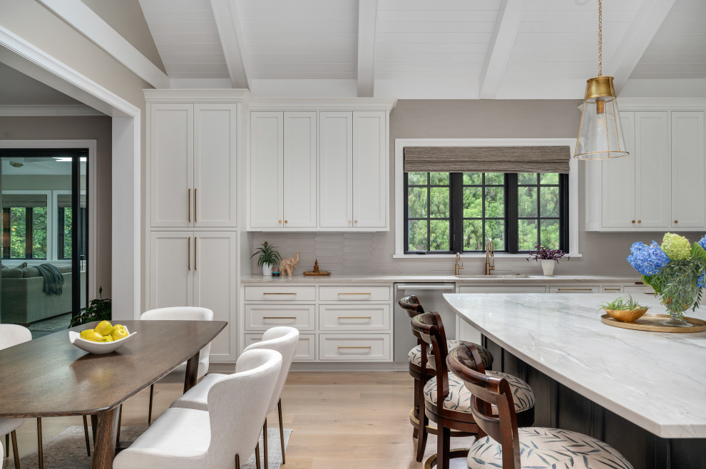 Inspiration for a transitional kitchen remodel in Raleigh