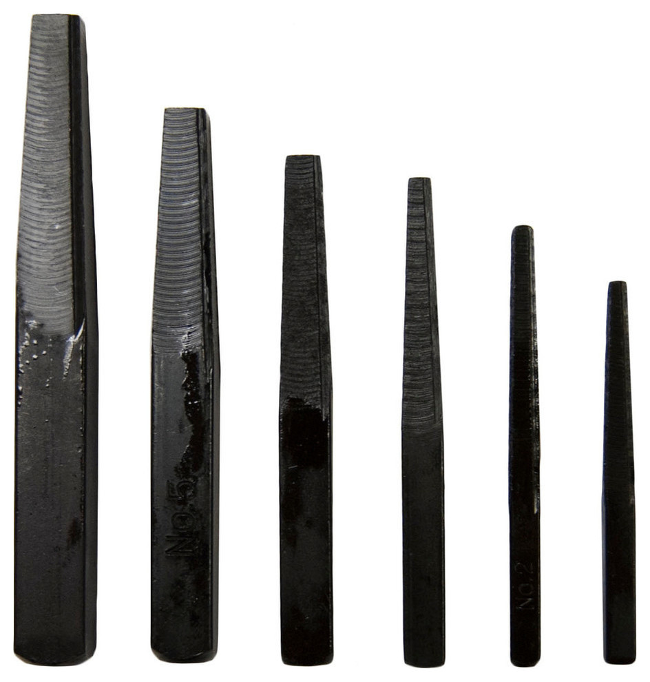 Assorted Square Flute Screw Extractors, Set of 6 Industrial Power Tools by Century Drill