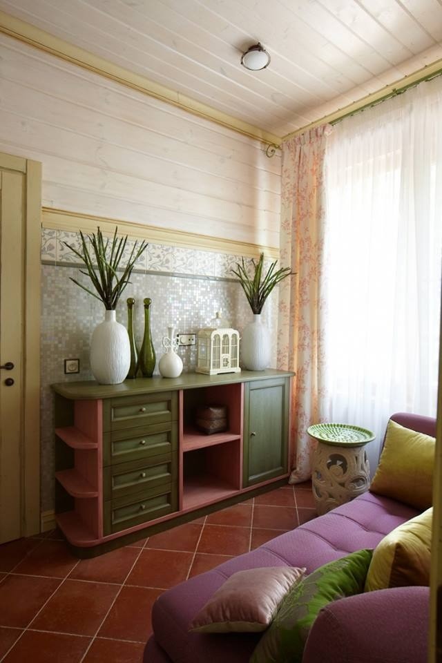 Design ideas for a country bedroom in Moscow.