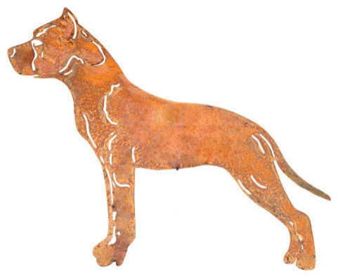 staffordshire bull terrier garden statues