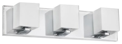 Coeur 3-Light Vanity Fixture, Frosted White