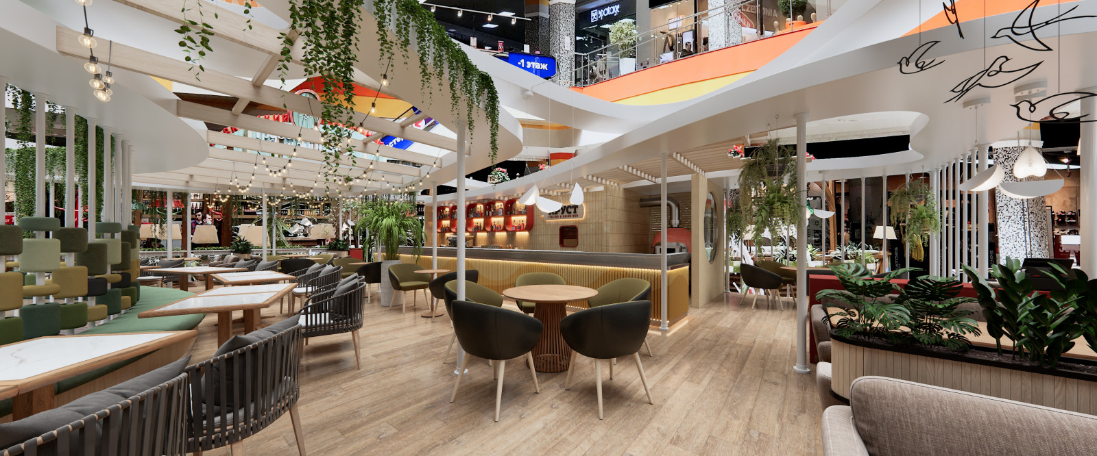 Дизайн интерьера кафе