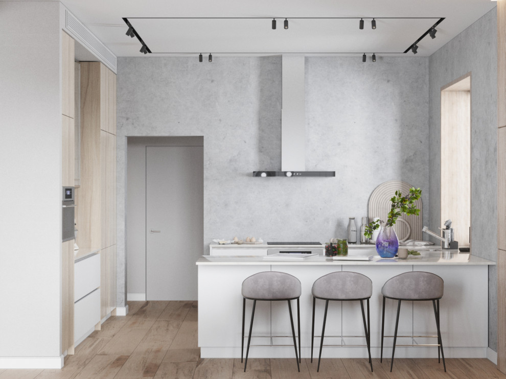 Гостиная, совмещенная с кухней