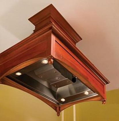 TH236SLE SS 36" Decorative Island Hood Liner with Dual Level Halogen Lighting an