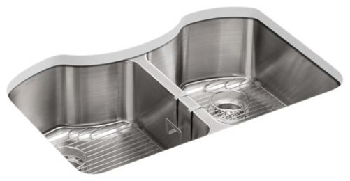 Kohler Octave 32" X 20-1/4" X 9-5/16" Double-Equal Stainless Steel Kitchen Sink