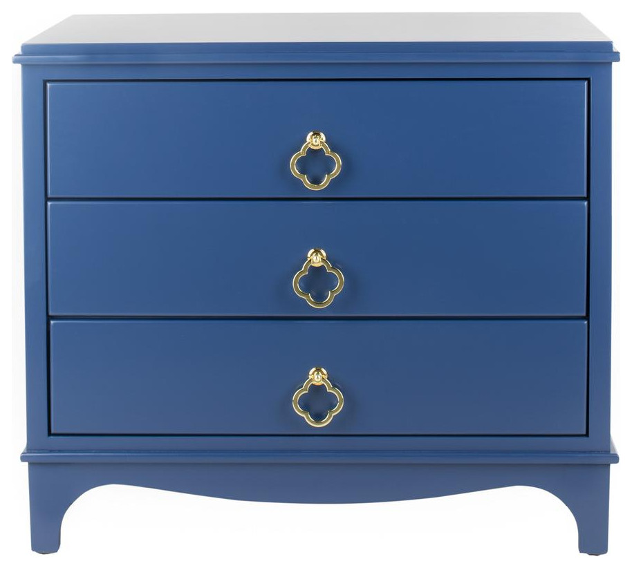 Hannon 3 Drawer Nightstand Contemporary Nightstands And Bedside