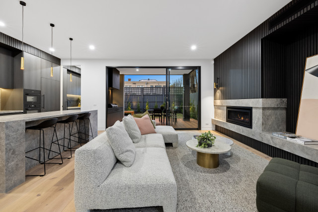 Dual Occupancy: Brighton East townhouses contemporary-living-room