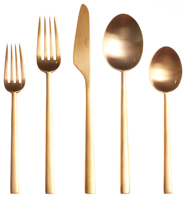 Rondo Gold Cutlery, 5-Piece Set