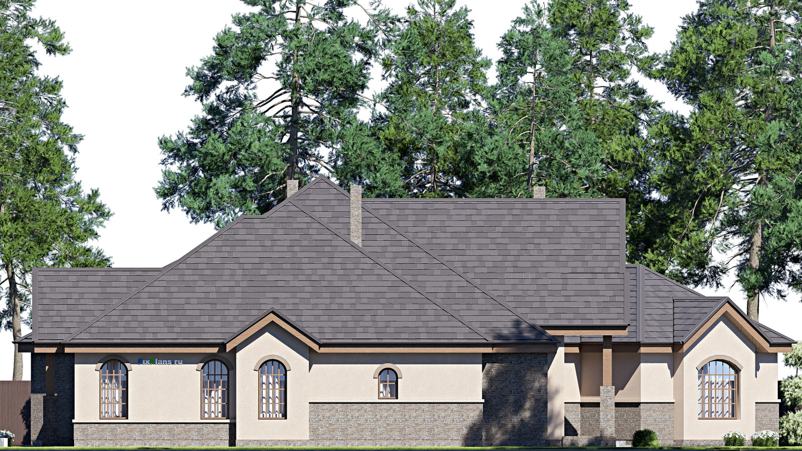 Проект одноэтажного дома 34х26м S428м2 F-17216