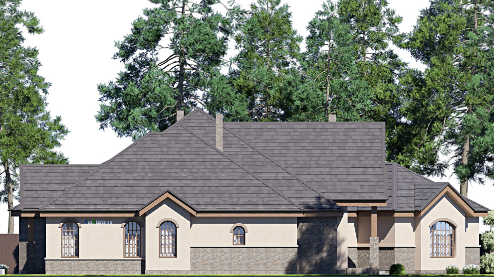 Проект одноэтажного дома 34х26м S428м2 F-17216