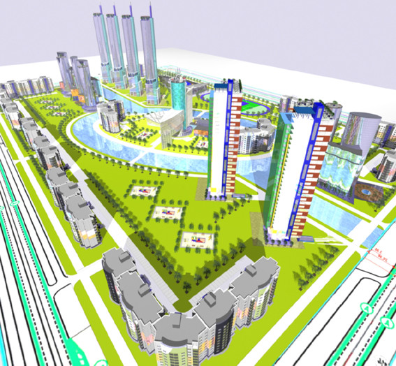 Конкурсный проект жилого квартала в районе Академический в г. Екатеринбург
