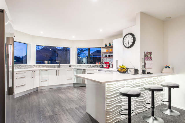Half Octagon Shape Kitchen modern-kitchen