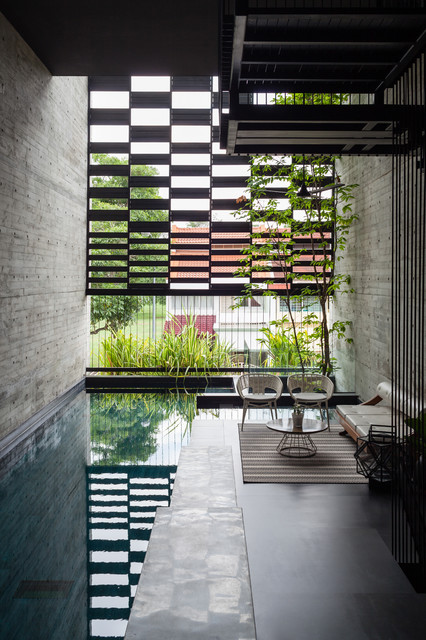 Tree House industriel-piscine
