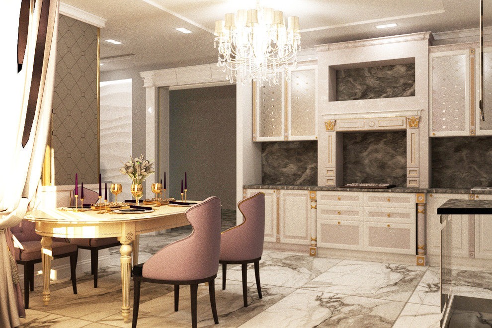 Кухня-гостиная в частном доме.