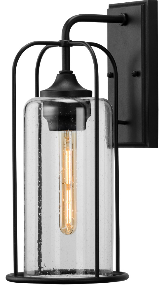 Luxury Farmhouse Wall Sconce, Midnight Black - Farmhouse - Outdoor Wall ...