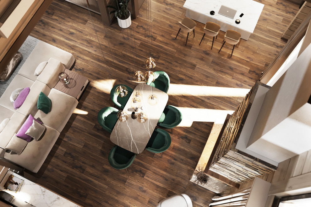 Проект интерьера деревянного дома в п.Завидово