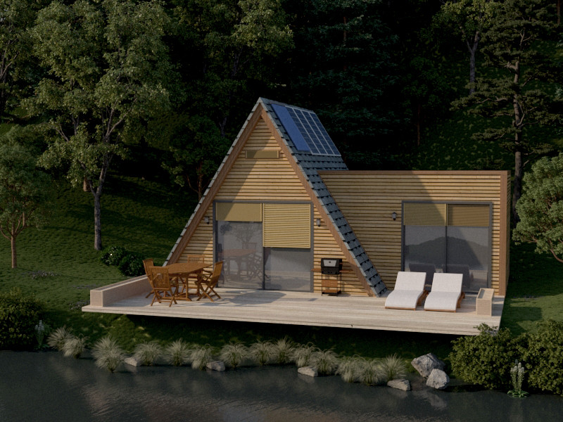 Загородный дом на берегу озера