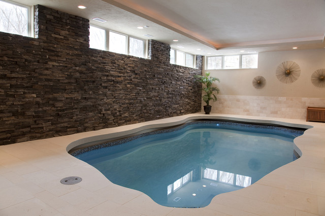 Indoor Pool Addition With Sun Room And Patio Over The Pool