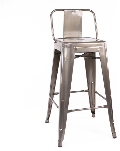 Dreux Low Back Steel Counter Stool Metal Set Of 4 Dreux Low Back Steel Counter Stool Metal Set Of 4