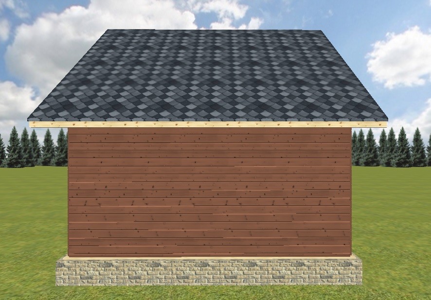 "Истра" - проект дома из бруса 6х6 с террасой 6х3