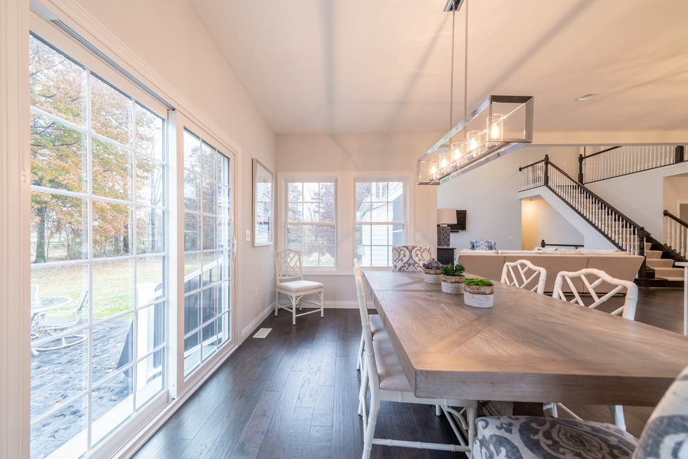 Transitional dining room photo in Cleveland