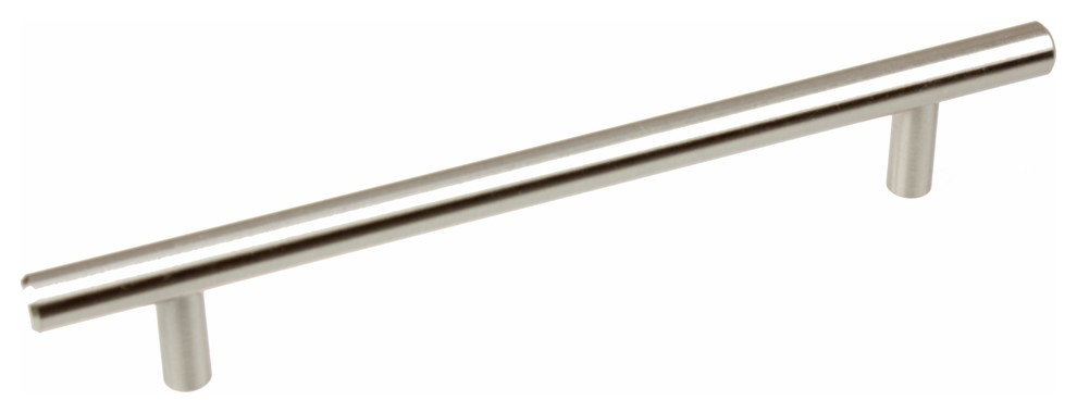 10" Solid Steel Finish 7" CC Cabinet Bar Pulls, Stainless Steel