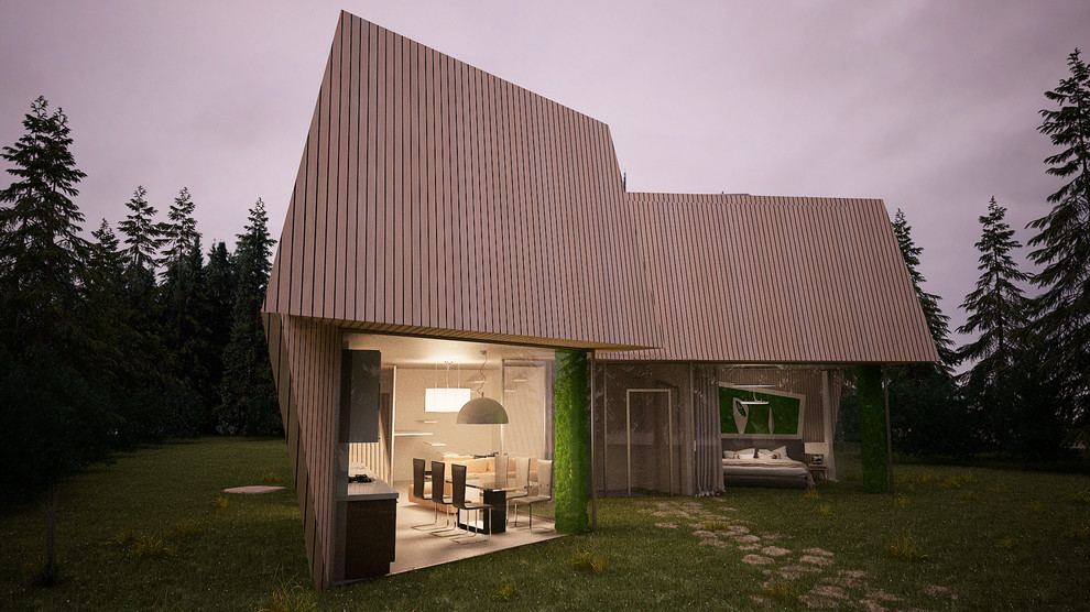 Дом на опушке естественного леса