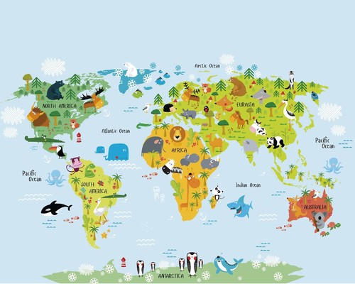 The Whole Wide World Kids Wall Mural
