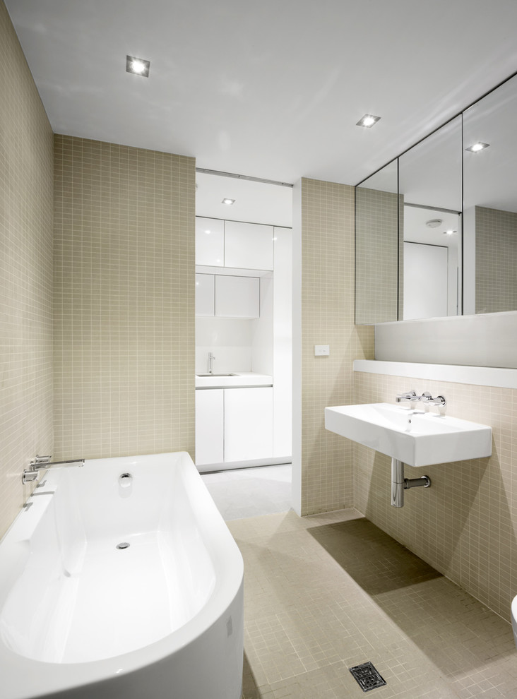 Design ideas for a modern bathroom in Sydney.